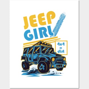 Jeep girl Posters and Art